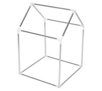 Outdoor Dog Kennel Base Frame Metal Plastic Silver for Animals