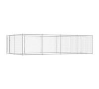 vidaXL Outdoor Dog Kennel Lockable Outdoor Hen House Cage Galvanised Steel