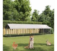 vidaXL Outdoor Dog Kennel with Roof 600x200x150 cm