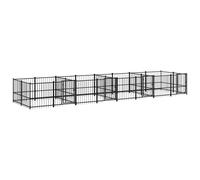Outdoor Dog Kennel Steel Dog Crate Pet Cage Puppy Enclosure Multi Sizes vidaXL