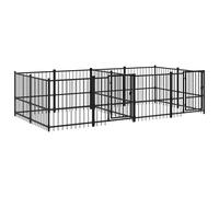 Outdoor Dog Kennel Steel Dog Crate Pet Cage Puppy Enclosure Multi Sizes vidaXL