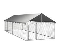 vidaXL Outdoor Dog Kennel with Roof 600x200x150 cm