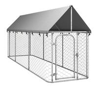 Outdoor Dog Kennel with Roof Outdoor Enclosure Dog Cage Multi Sizes vidaXL
