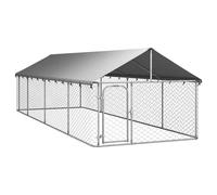 Outdoor Dog Kennel with Roof Outdoor Enclosure Dog Cage Multi Sizes vidaXL