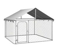Outdoor Dog Kennel with Roof Outdoor Enclosure Dog Cage Multi Sizes vidaXL