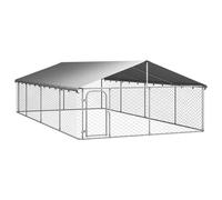 Outdoor Dog Kennel with Roof Outdoor Enclosure Dog Cage Multi Sizes vidaXL