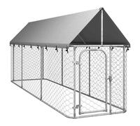 Outdoor Dog Kennel with Roof Outdoor Enclosure Dog Cage Multi Sizes vidaXL