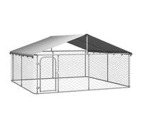 Outdoor Dog Kennel with Roof Outdoor Enclosure Dog Cage Multi Sizes vidaXL