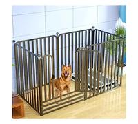 Outdoor Dog Playpen - Anti-Climbing Pet Exercise Fence With Doors, Perfect For Camping & Yard Use, Ideal For Large, Medium & Small Dogs, No Beams, Black Color,Black-6 Panels/100x50x60cm