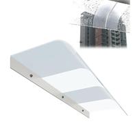 Outdoor Door Canopy 50x320cm Polycarbonate Awning 3.5mm Rain & UV Protection Clear Front Door Marquee Available in 80cm 100cm 130cm 160cm 180cm Sizes