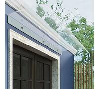 Outdoor Door Canopy Awning Invisible Rain Shelter Cover Polycarbonate Awning for Front/Back Door & Porch Window Protection 50x90cm (20"x35")