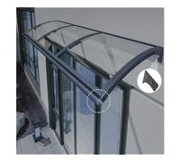 Outdoor Door Canopy Awning, Window Shade, Durable Metal Awning for Entrance, Polycarbonate Entrance Canopy, Rainwater Drainage, Large Size 80 x 80 cm