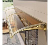 Outdoor Door Canopy Brown Awning for Porch & Patio UV & Rain Resistant Polycarbonate Cover for Front Back Door Weather Shelter for & Entrances