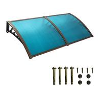 Outdoor Door Canopy Exterior Patio Door Awning, Modern Hollow Sheet With Plastic Steel Bracket, For Door Entrance, Window, Porch, Patio, Deck(Blue,80x120cm/32x48in)