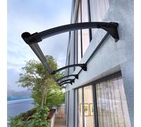 Outdoor Door Canopy Rain & Snow Protection UV Shielding Arch Design Awning Polycarbonate Roof with Leaf Detail Garden Entrance Cover (120 x 180 cm)