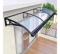 Outdoor Door Canopy, Waterproof Awning with Aluminium Frame, Multi-Color Polycarbonate Sheet, UV Protection, Snow & Rain Shelter for Porch, Patio, Garden, 60x360cm