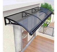 Outdoor Door Canopy, Waterproof Awning with Aluminium Frame, Multi-Color Polycarbonate Sheet, UV Protection, Snow & Rain Shelter for Porch, Patio, Garden, 60x360cm