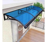 Outdoor Door Canopy, Waterproof Awning with Aluminium Frame, Multi-Color Polycarbonate Sheet, UV Protection, Snow & Rain Shelter for Porch, Patio, Garden, 60x360cm