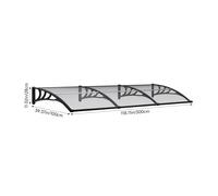 Outdoor Door Canopy Window Awning with Drainage Channel