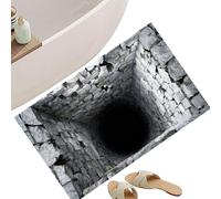 Outdoor Door Mat - 24 x 16 Inch Polyester with Non-Slip Backing, Low Profile Design Easy Clean | Optical Illusion Area Rug, Floor Mat