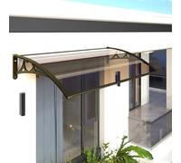 Outdoor Door & Window Canopy Fire-Resistant Polycarbonate Awning Weatherproof Entry Shelter Adjustable Width 60-150cm 150x150cm (59"x59") Protection Cover.