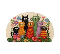 Outdoor Doormat Absorbent Non-Slip Semi-Circular 79 x 51 cm | Indoor Door Mat Bath Mat for Home Bedroom Living Room Entrance Dorm Farmhouse Apartment Restaurant