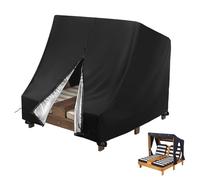 Outdoor Double Chaise Lounge Cover For Kid-Kraft Wooden Double Chaise Lounge, Oxford Cloth Deck Chair Cover Waterproof Kids Patio Furniture Set Cover - 34"L X 37"W X 34"H