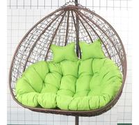 Outdoor Double Egg Chair Cushion 150x110x16cm Soft & Comfortable Replacement Pillow for Hanging Hammock Chair Light Green Garden Seat Cushion