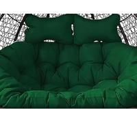 Outdoor Double Egg Chair Cushion Replacement 130 x 110 cm Perfect for 2Person Wicker Loveseat Swing Patio & Balcony Hammock Swing Pillow.