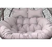 Outdoor Double Egg Chair Cushion Replacement - 130x110 cm for 2-Person Wicker Loveseat Perfect for Patio/Balcony Hammock Swing Chairs - & Comfortable!