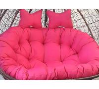 Outdoor Double Hammock Swing Chair Cushion Replacement 150x110cm, Soft 2-Seater Egg Chair Pad for Patio Wicker Hanging Swing Chairs - Cushion Only (D)