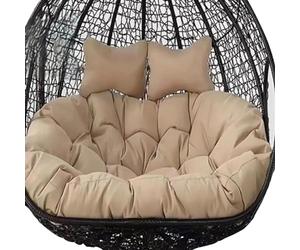 Outdoor Double Hanging Egg Chair Swing Cushion 2 Person Hammock Basket Chair Replacement Cushion Large Size 67x47 inches Weather Resistant Fabric Comfortable and Stylish Addition to Your Out