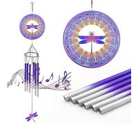 Outdoor Dragonfly Wind Chimes & Wind Spinners Pinwheels, Garden Ornaments, Unique Birthday Gifts for Mum, Grandma & Women