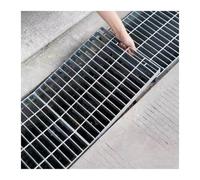 Outdoor Drain Cover, Galvanized Steel Grating Drain Strainer Plate, Rainwater Grate for Driveway Factory Garage Yard, Garden Floor Drain Sewer Grille