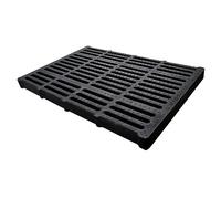 Outdoor Drain Cover Kit - Black Grate Plate with Holes for Garden & Driveway Drainage - Cut to Size 50cm x 35cm x 3cm - Perfect for Yard & Kitchen Rainwater Management