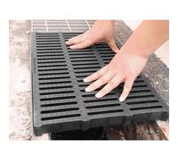 Outdoor Drain Cover, Plastic Drainage Trench Covers/ Flat Sewage Gratings for Yard Garden Floor Channel Trough Top, Replacement Black Sewer Lids Hole Systems for Blocking Leaves ( Color : L W H , Size