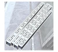 Outdoor Drain Cover with Removable Grate, Slim Trench Drain System for Yard Driveway Shower, Efficient Channel Drainage Solution