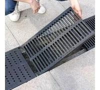 Outdoor Drain Grate for Trench U Channel Systems Plastic Drain Cover Driveway Draina Plate for Yard Gar & Concrete 40cm x 13.3cm x 2cm Leaf Guard Square