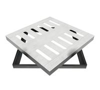 Outdoor Drain Grate, Stainless Steel Manhole Cover and Frame, Square Drain Cover Outdoor for Sewer, Driveway, Pavement, Concrete, Yard(40x40x3 cm/16x16x1 in)
