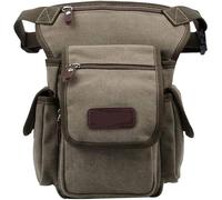 Outdoor Drop Leg Bag Thigh Pack, Men Canvas Waist Drop Leg Bag Messenger Shoulder Fanny Pack Cross Body Thigh Hip Bum Belt for Travel Motorcycle Riding Waist Pack(Green)