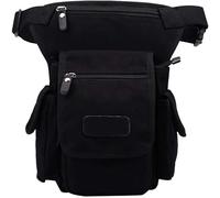 Outdoor Drop Leg Bag Thigh Pack, Men Canvas Waist Drop Leg Bag Messenger Shoulder Fanny Pack Cross Body Thigh Hip Bum Belt for Travel Motorcycle Riding Waist Pack(Black)