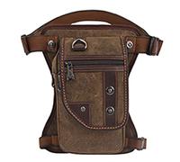 Outdoor Drop Leg Bag Thigh Pack, Men Oxford/Nylon/Canvas Drop Leg Bag Fanny Waist Pack Thigh Hip Bum Belt Casual Shoulder Bag Motorcycle Riding Travel Waist Pack(Brown Canvas)