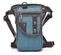 Outdoor Drop Leg Bag Thigh Pack, Men Oxford/Nylon/Canvas Drop Leg Bag Fanny Waist Pack Thigh Hip Bum Belt Casual Shoulder Bag Motorcycle Riding Travel Waist Pack(Lightblue Canvas)