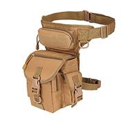 Outdoor Drop Leg Bag Thigh Pack, Nylon Men Leg Bag Thigh Belt Hip Bum Panel Utility Waist Belt Bags Fanny Pack Drop Leg Bag(Soil Color)