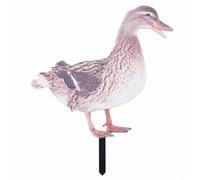 Outdoor Duck Garden Stake with Double Sided Design, Acrylic Lawn and Yard Decoration with Realistic Detailing and Weather Resistant Build (A)
