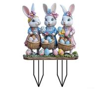 Outdoor Easter Bunny Garden Stake Decoration with Whimsical Bunny and Egg Design for Festive Lawn and Garden Displays (OH832)