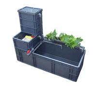Outdoor Ecological Breeding Box Large Fish Tank with Filter and Protein Skimmer for Advanced Keepers gray. 100 * 40 * 28CM