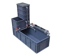 Outdoor Ecological Breeding Box Water Garden for Fish and Turtle Keeping gray. 100 * 40 * 28CM