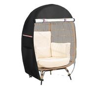 Outdoor Egg Chair Cover - Waterproof 420D Oxford Fabric | Double Zipper, Weatherproof, Sturdy Construction | Garden | Pouch | Hanging Swivel Chair Protective Cover for Lawns and Garden