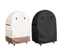 Outdoor Egg Chair Cover with Waterproof Material, Wind Resistant Vents and Buckle Straps, Suitable for Wicker Patio Basket Chair (B)